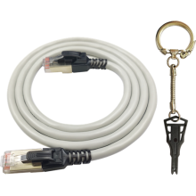 LockPro SFTP CAT.6A Patch Cable with Locking function Shielded Copper Network Jumper Cable Communication Patch Cord